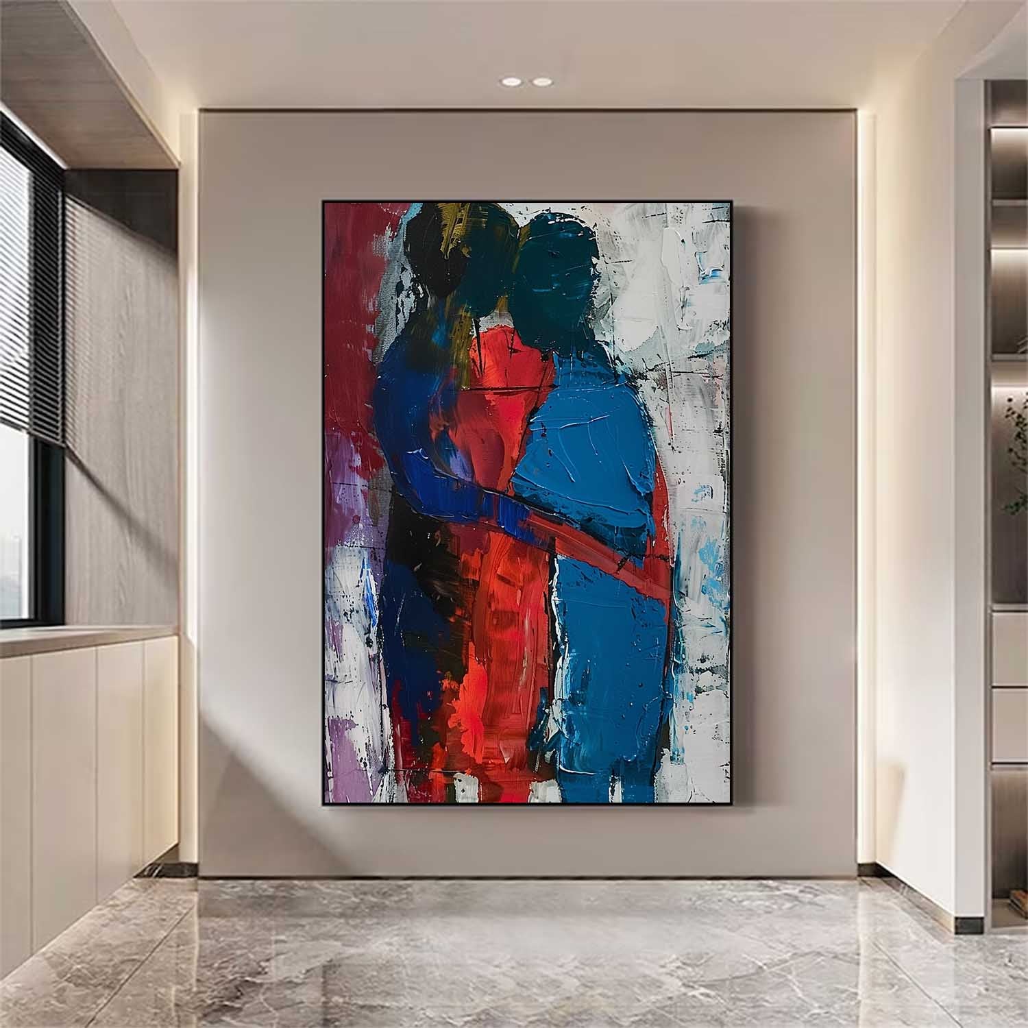 Wall Art Impasto People Intimate Warm