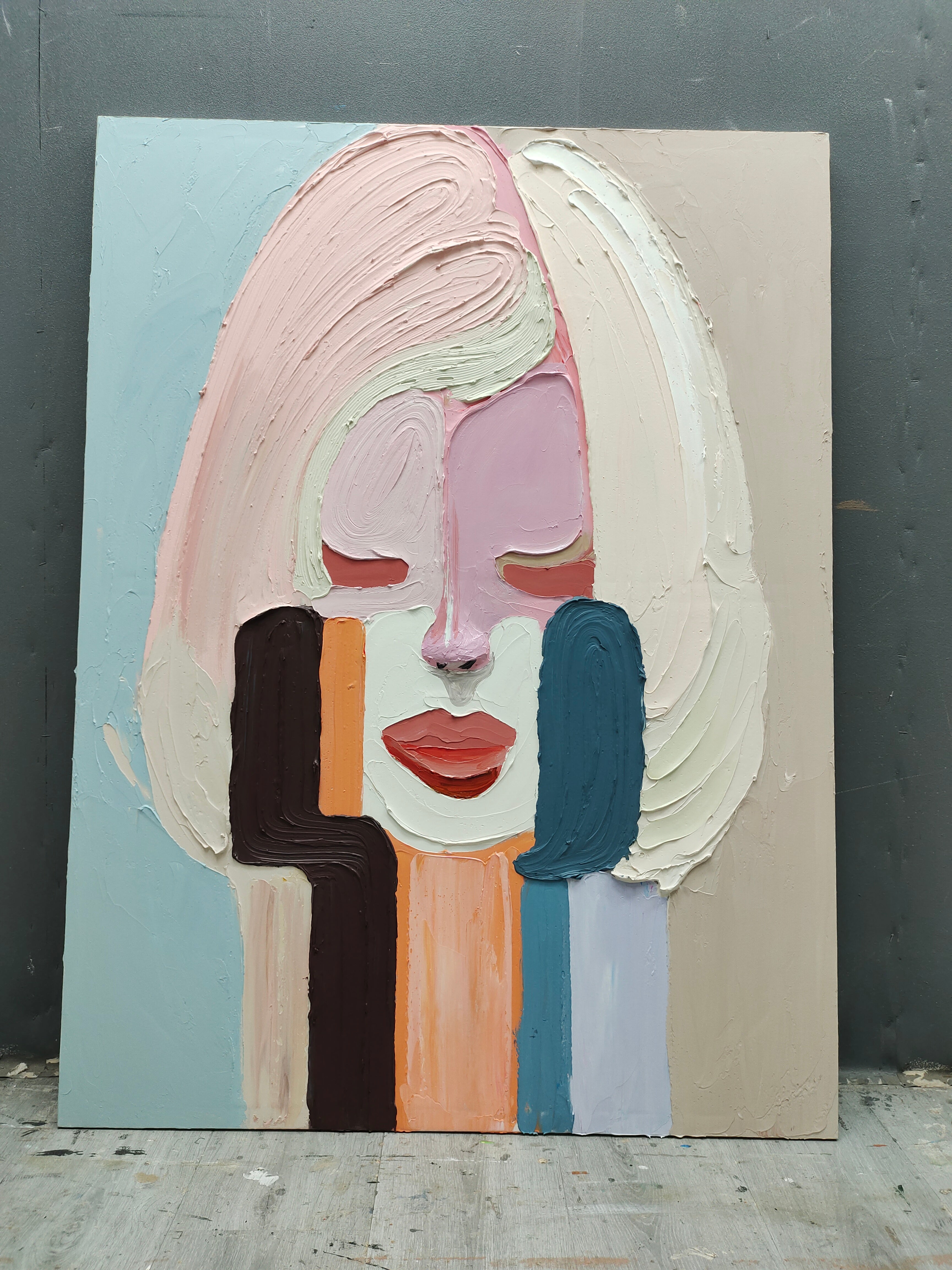 Plaster Art Texture Painting SG227 - Neutralighting
