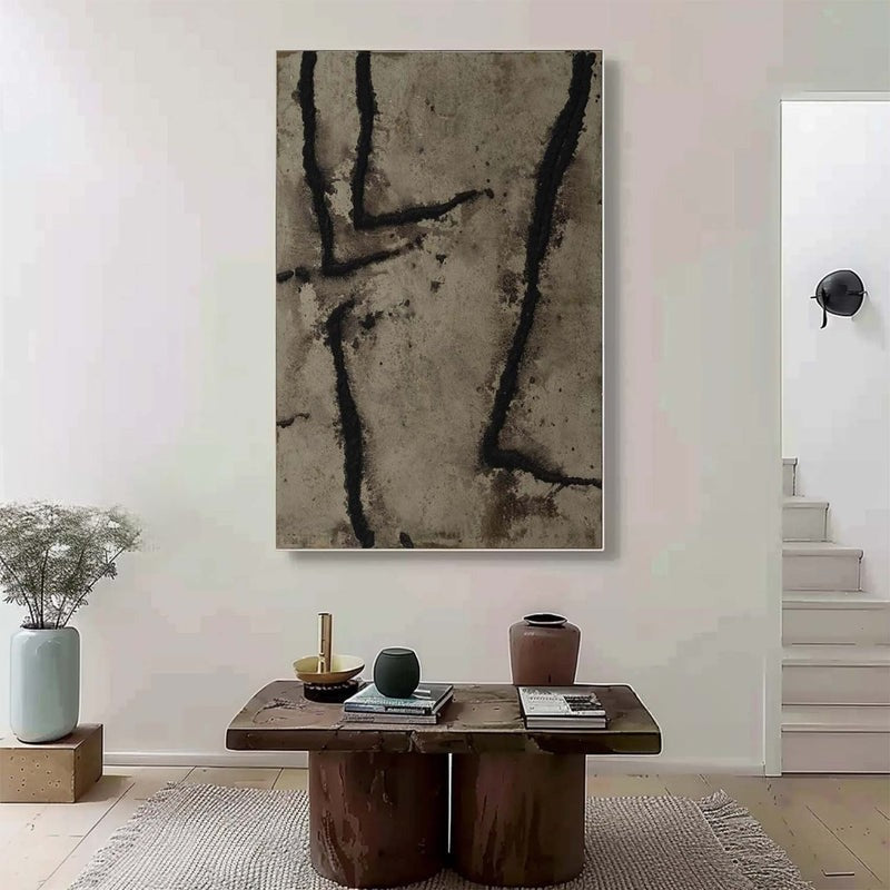 Wall Art Thick Black Abstract Line Abstract