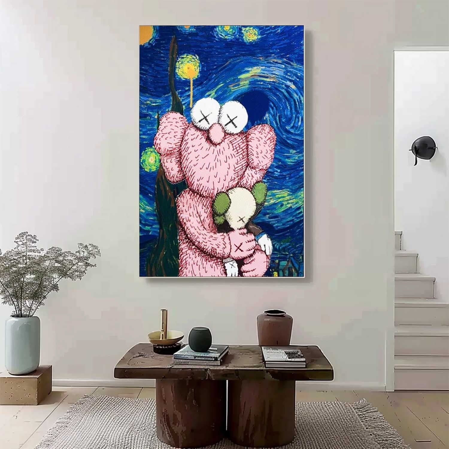 Wall Art Square Pop Art KAWS Inspired Starry Night