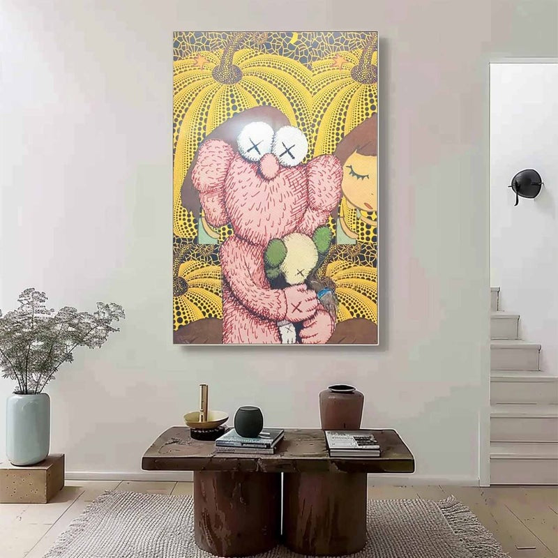Wall Art Playful Textured KAWS