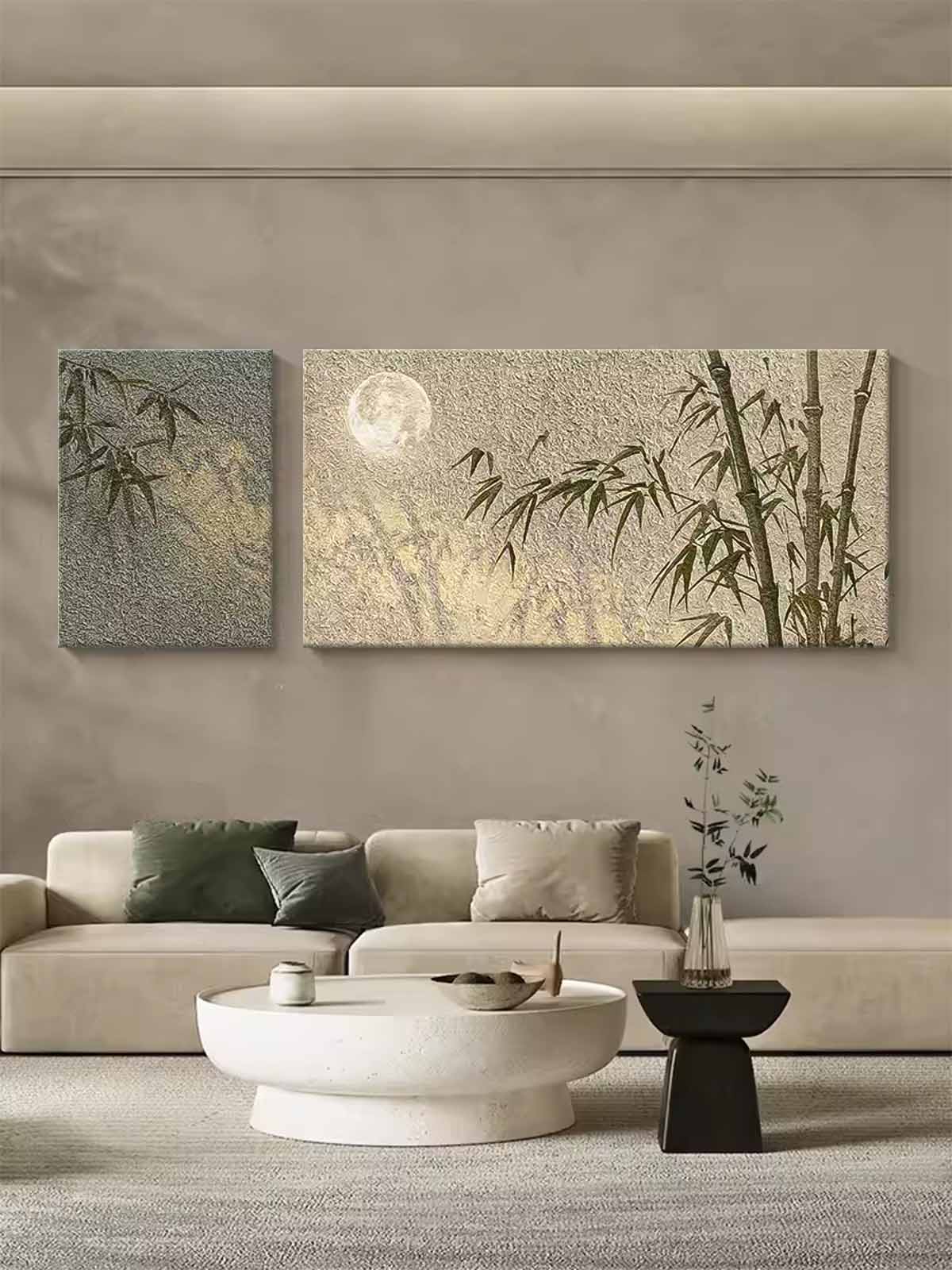 Wall Art Zen Abstract Sage Green Minimalist
