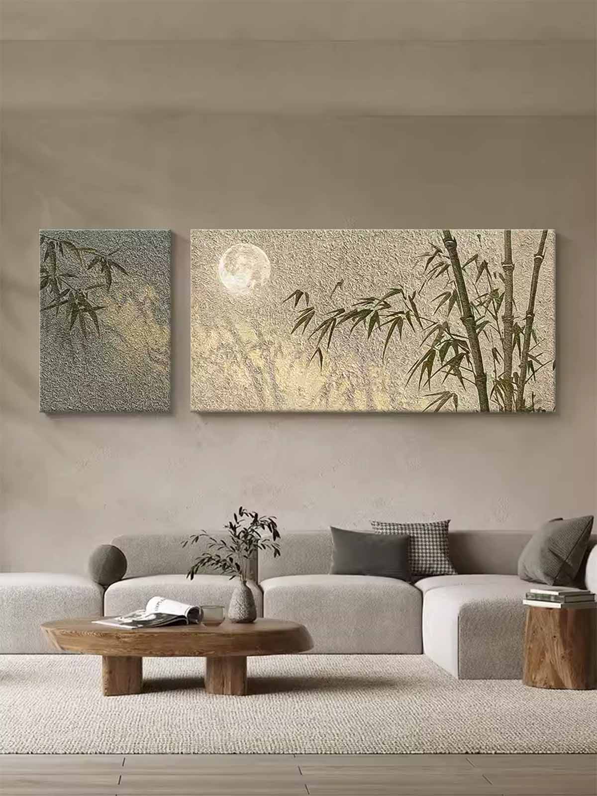 Wall Art Zen Abstract Sage Green Minimalist