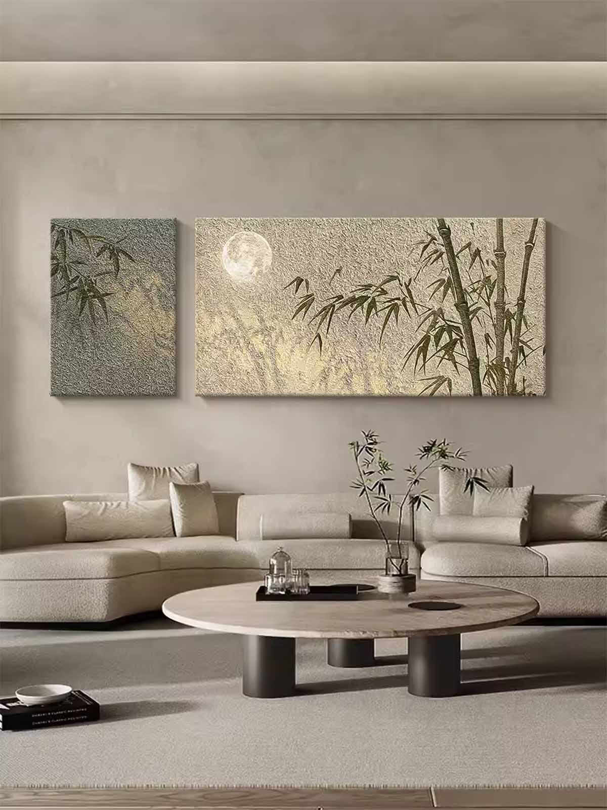 Wall Art Zen Abstract Sage Green Minimalist
