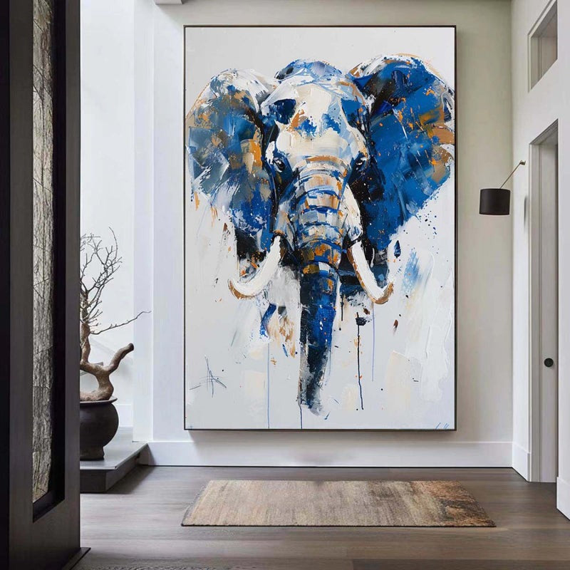 Blue Elephant Painting