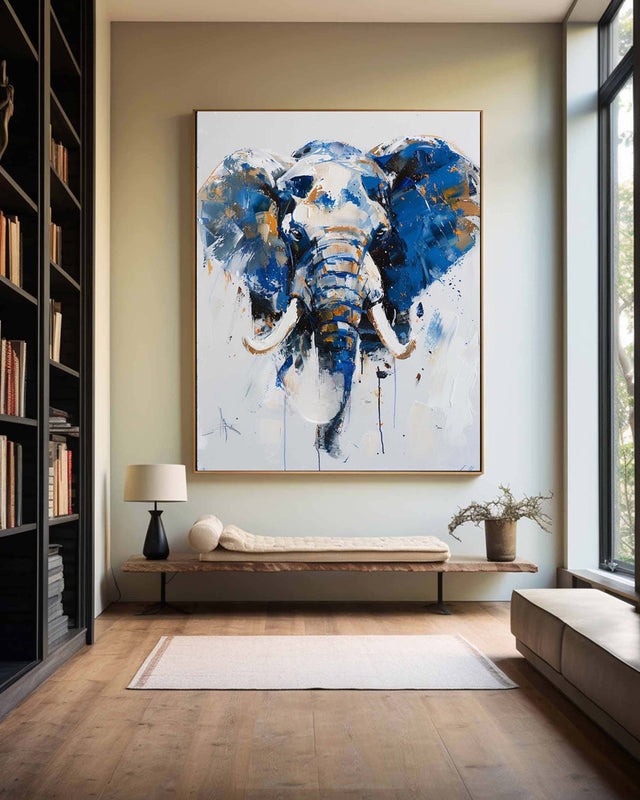 Blue Elephant Painting