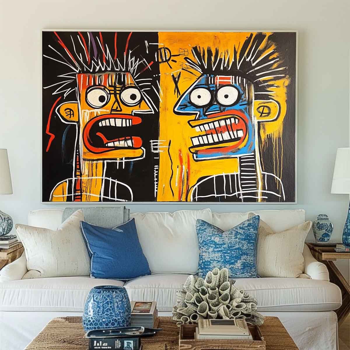 Bold Graffiti Portrait Canvas Wall Art