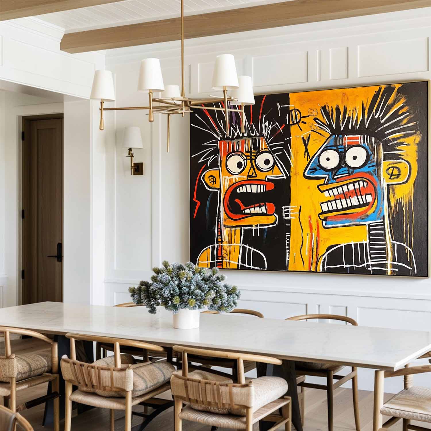 Bold Graffiti Portrait Canvas Wall Art