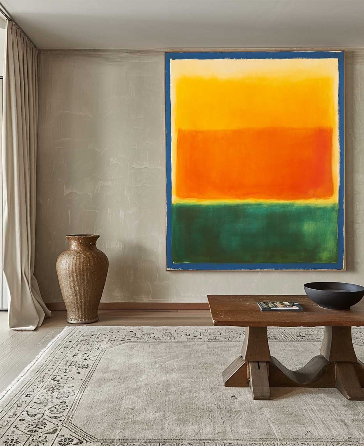 Rothko Style Color Field Canvas Wall Art