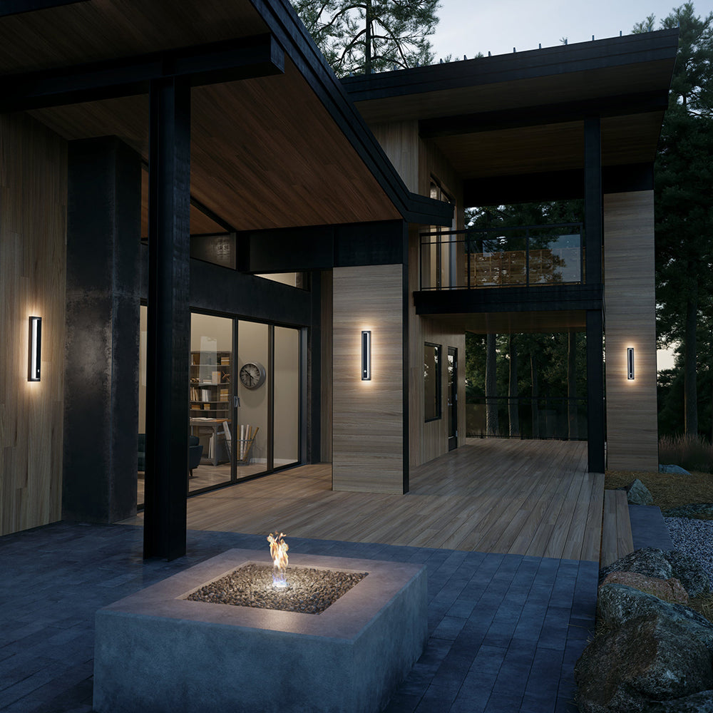 Kasso Modern Square Metal Outdoor Wall Lamp, Dark/Gray Bronze - Neutralighting
