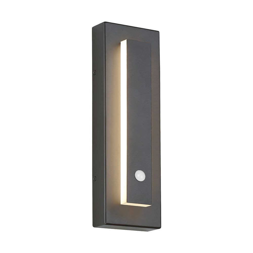 Kasso Modern Square Metal Outdoor Wall Lamp, Dark/Gray Bronze - Neutralighting