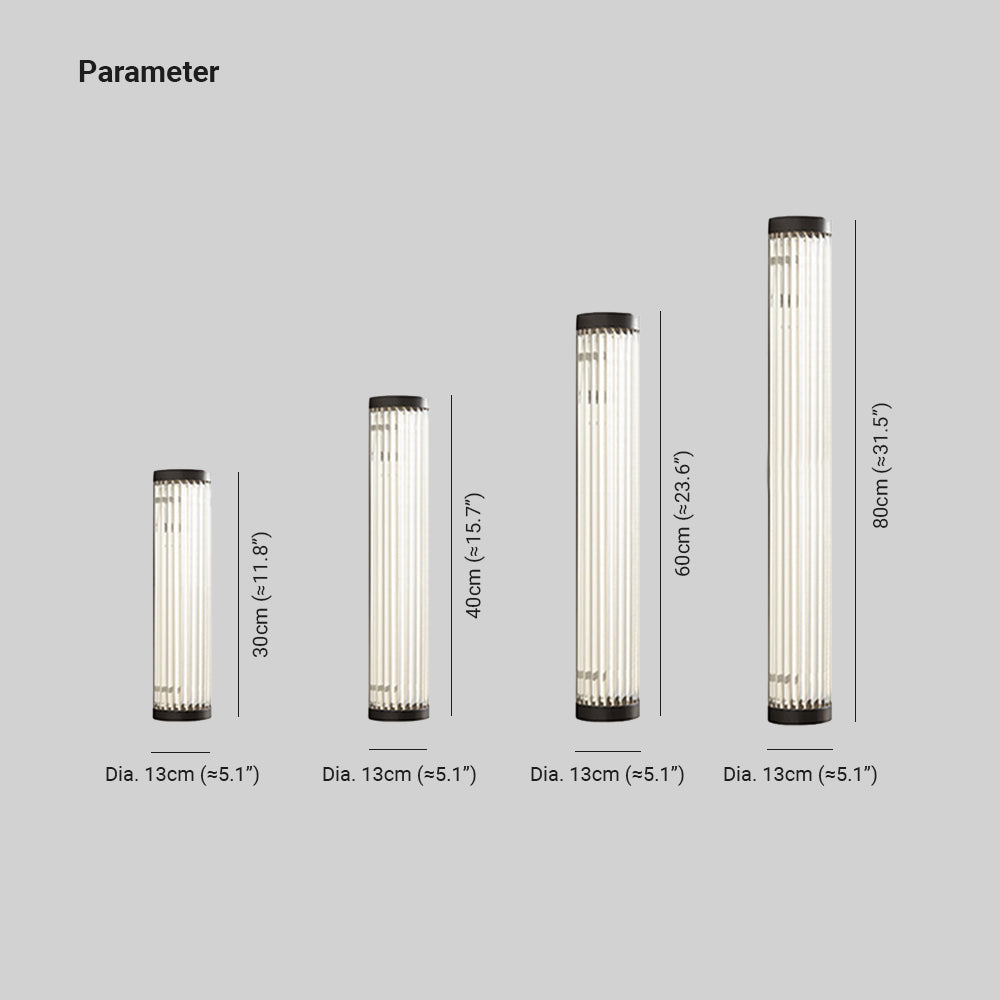 Yoru Modern Semi-Cylindrical Metal/Glass Outdoor Wall Lamp, Black - Neutralighting