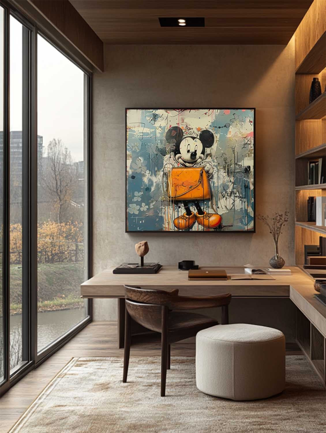 Wall Art Pop Art Mickey Graffiti Floral