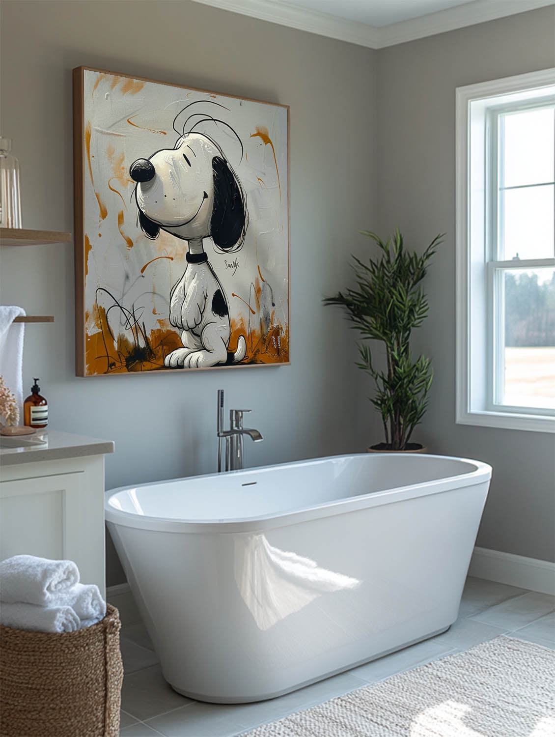 Snoopy Abstract Graffiti Art - Letslighting