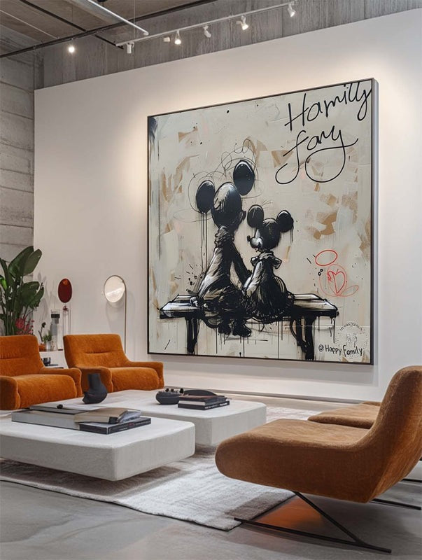 Wall Art Cartoon Mouse Silhouette Cartoon