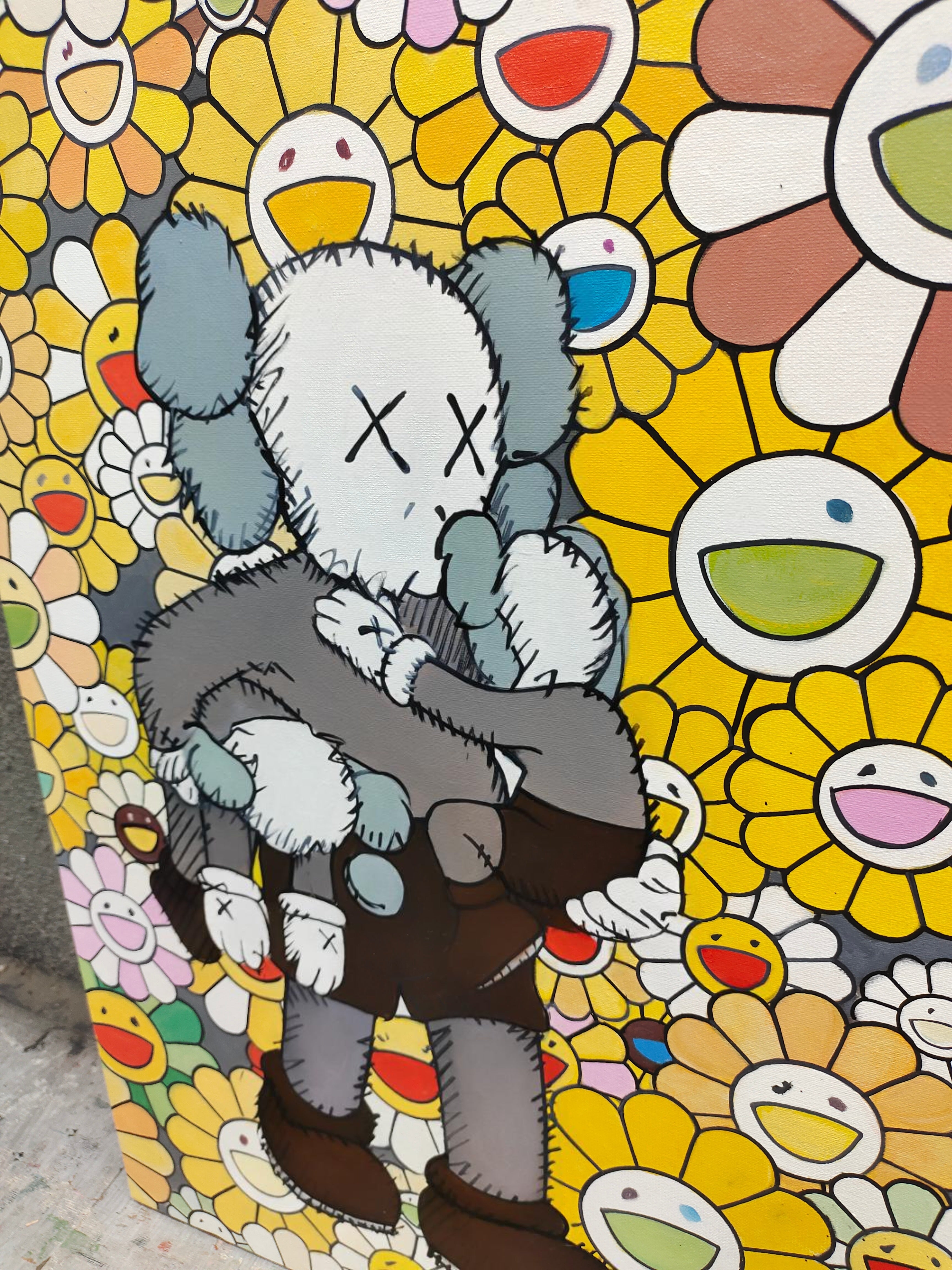 Wall Art Vertical Pop Art Cartoon Character Scene Vibrant