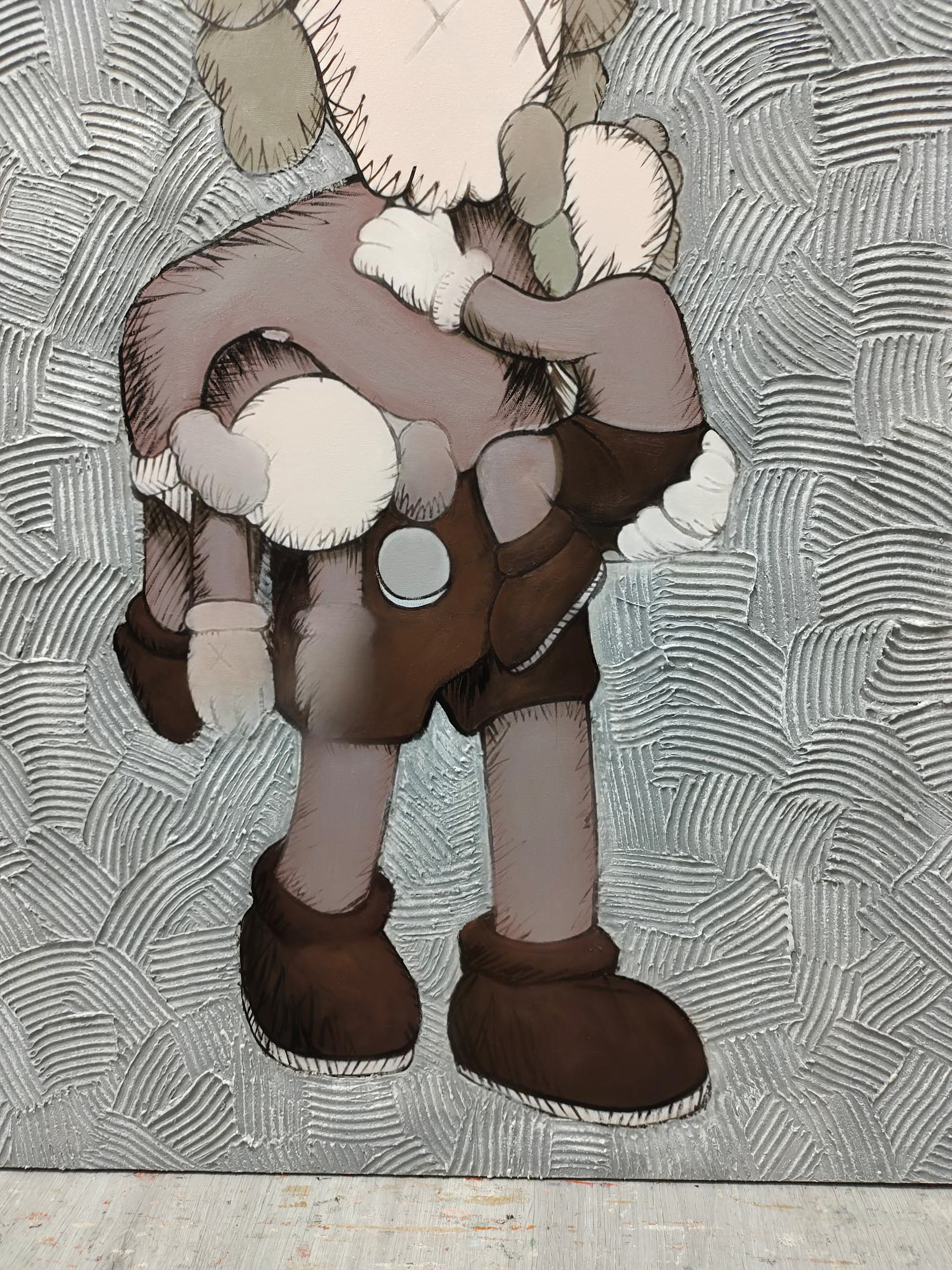 Wall Art Vertical Textured Cartoon Character Scene