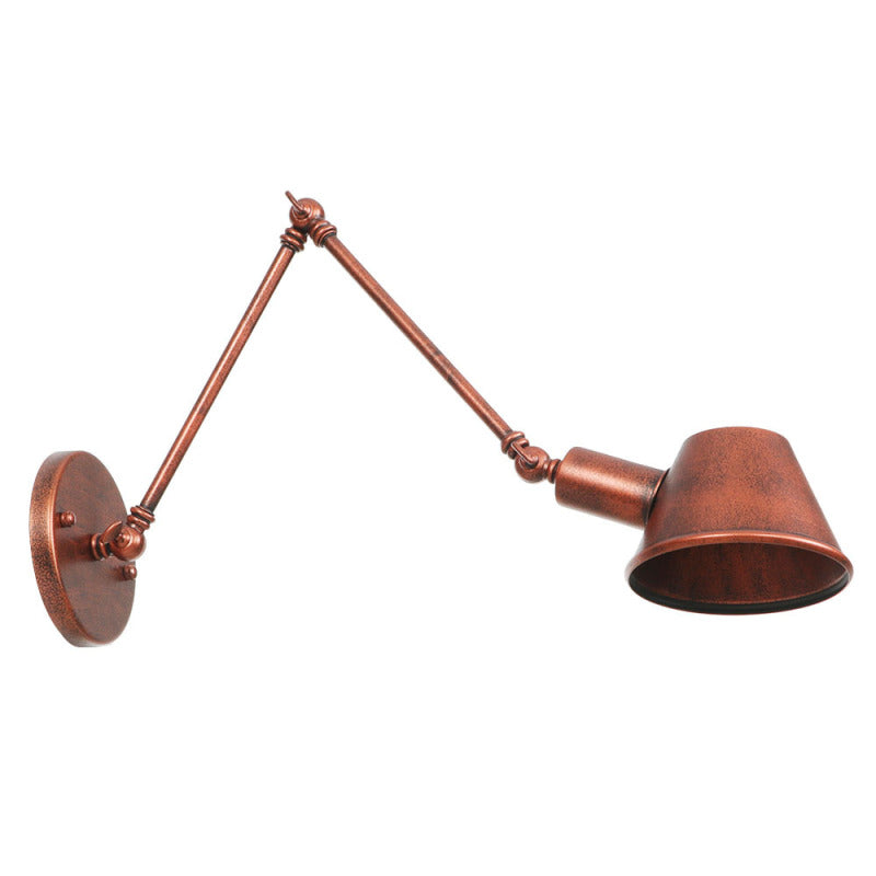 Epoch Rotatable Wall Lamp with Swing Arm, Black/Rust - Neutralighting