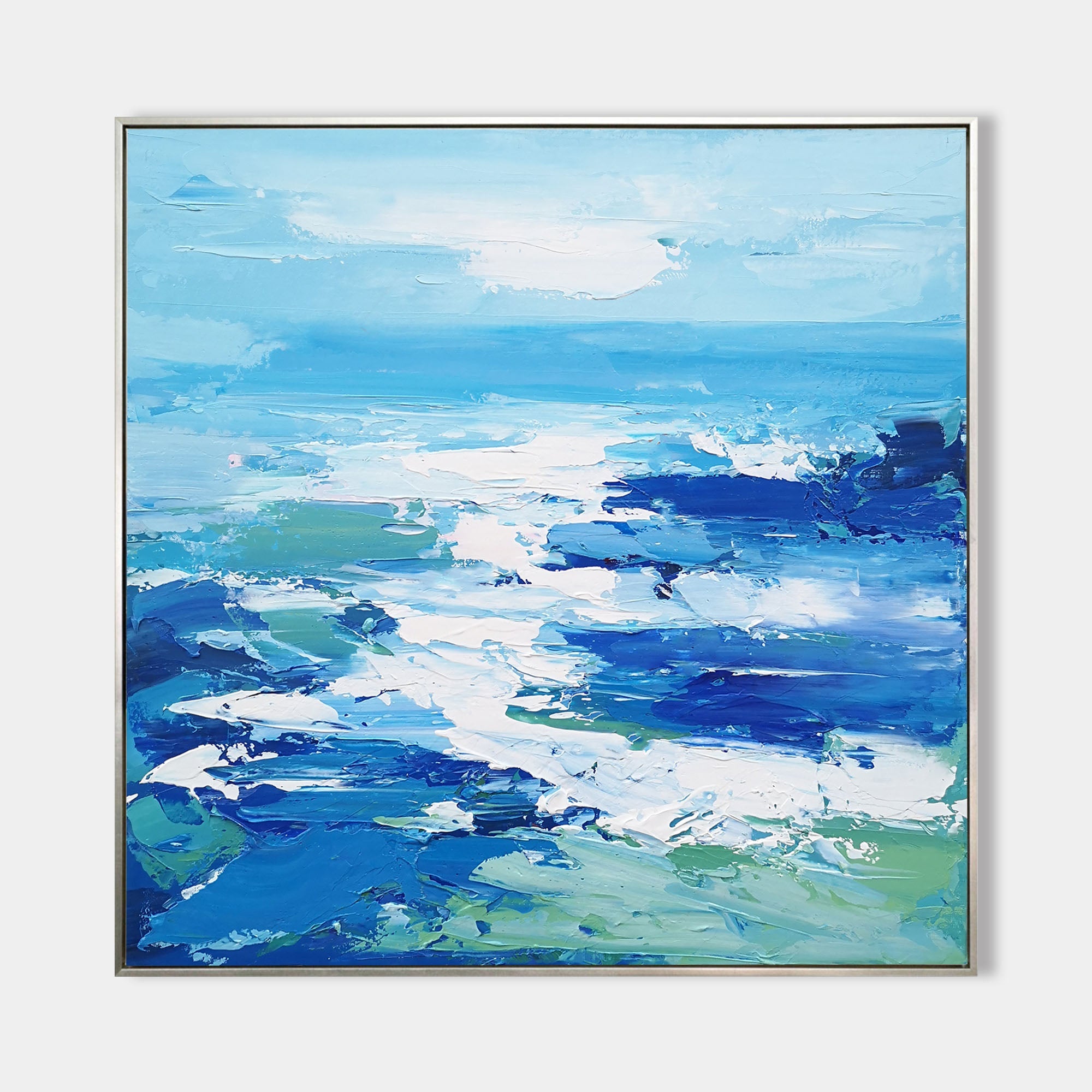 Soft‑Tone Muted Abstract Brushwork Calming Modern Wall Statement