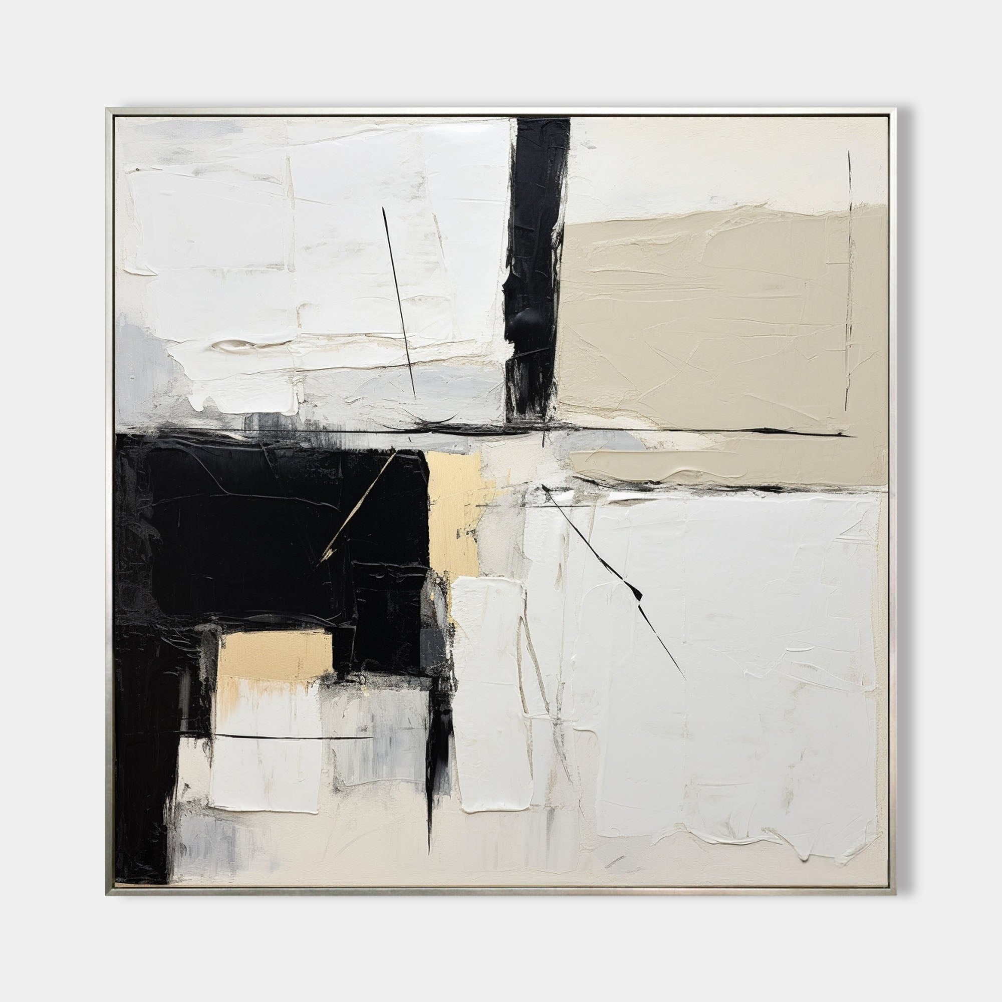 Wall Art Monochrome Architectural Grid