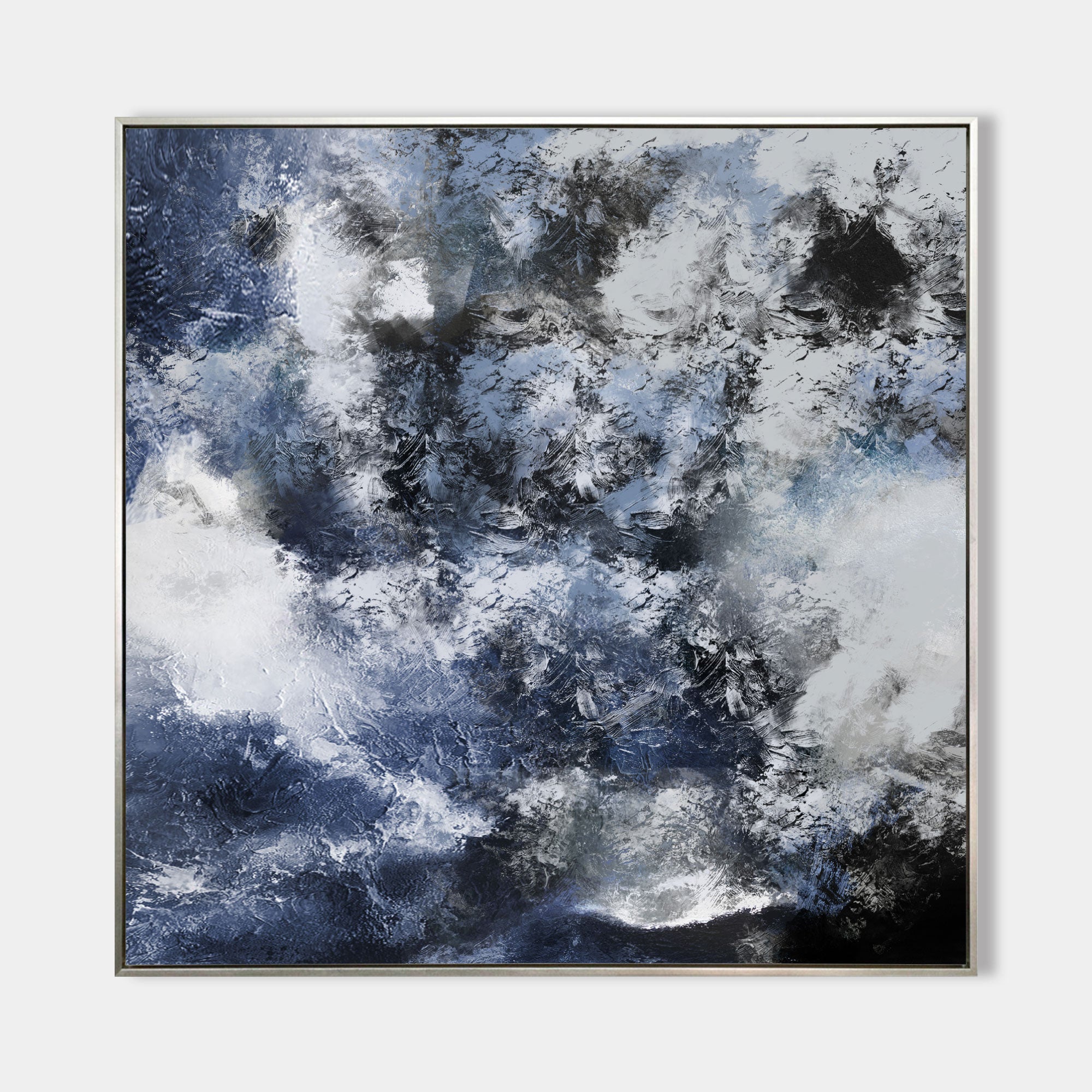 Blue Black Abstract Painting