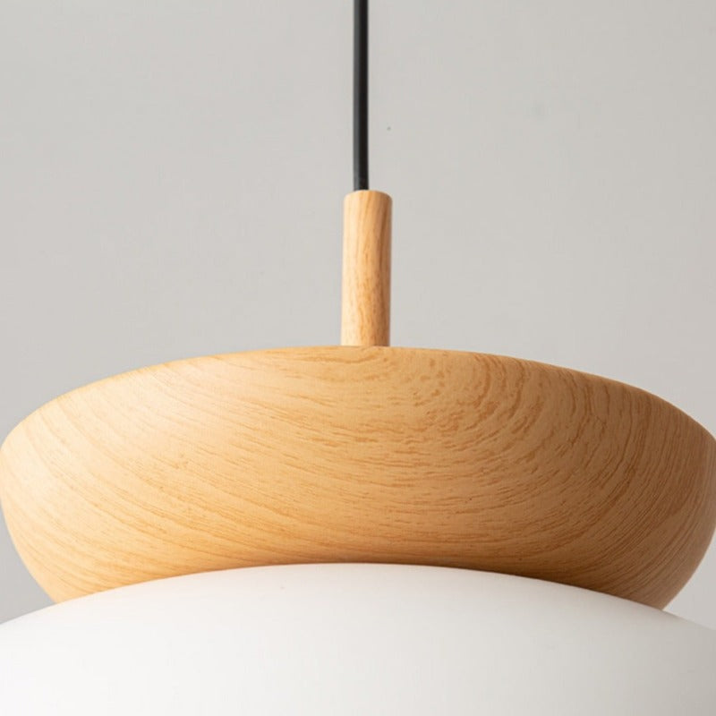 Muto Nordic Pendant Light/Flush Mount Ceiling Light Wood/Metal Black Kitchen Balcony - Neutralighting