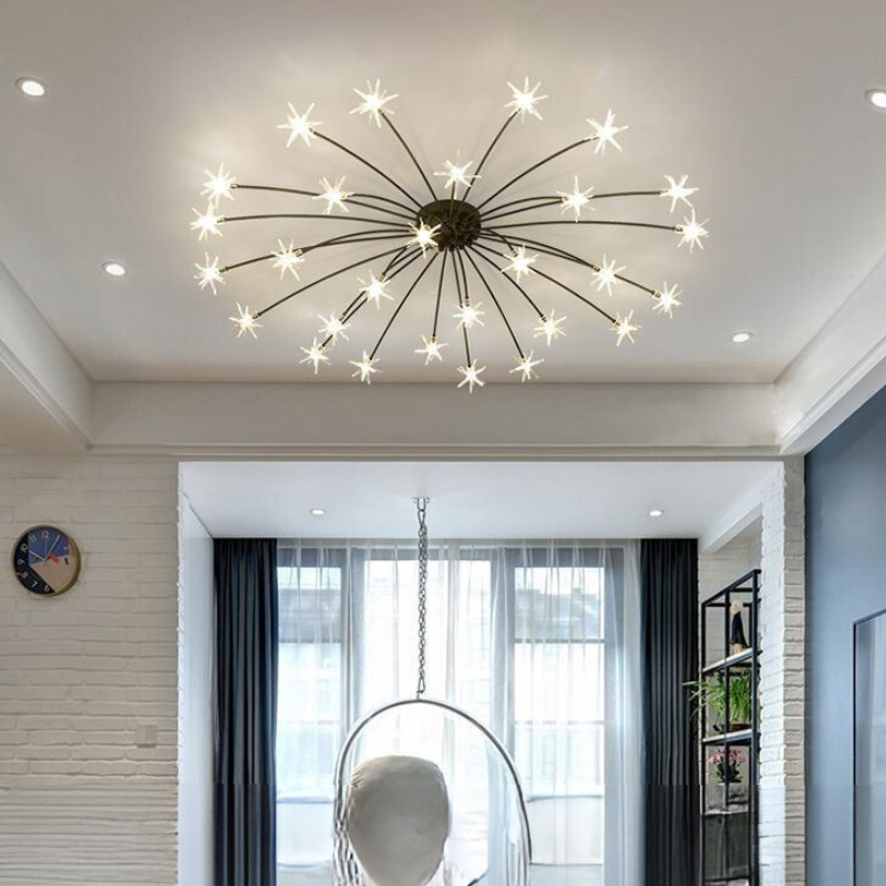 Arisha Art Deco Starry Flush Mount Ceiling Light - Neutralighting