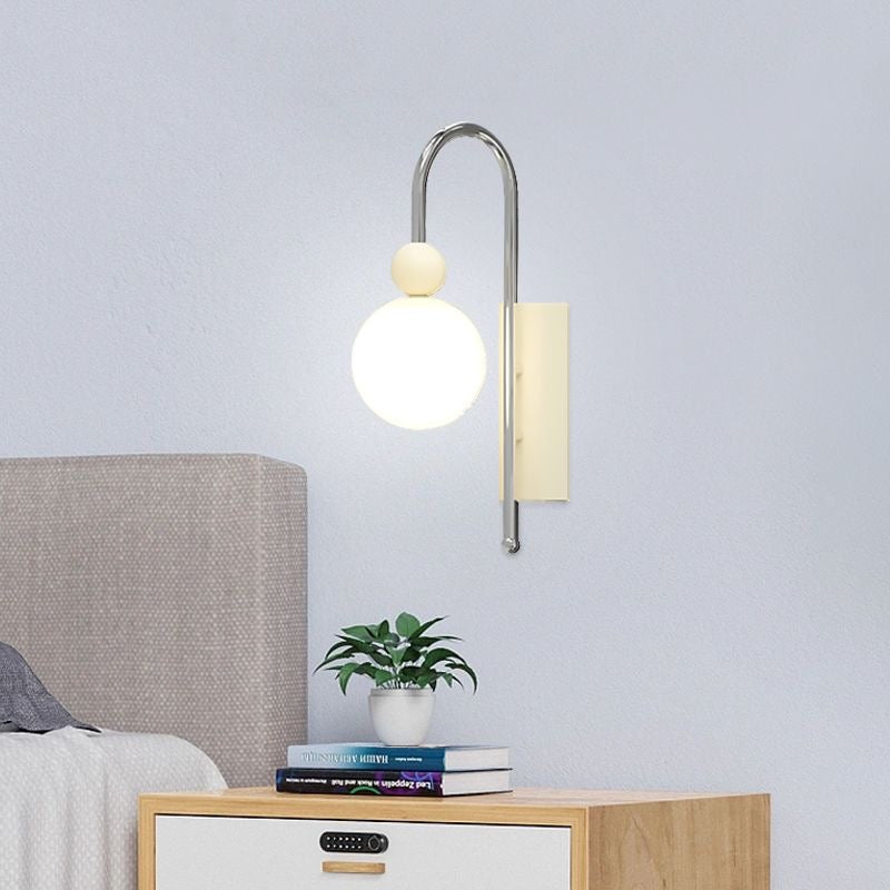 Valentina Modern LED Indoor Wall Lamp Red/Coffee Metal/Glass Bedroom