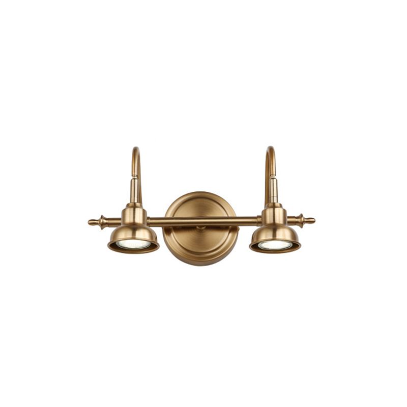 Tiffany Vintage Round Arc Vanity Wall Lamp, Gold, Bedroom - Neutralighting