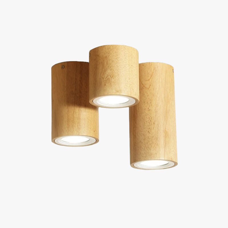 Muto Modern Wood Ceiling Light, Cylindrical, Corridor/Balcony - Neutralighting