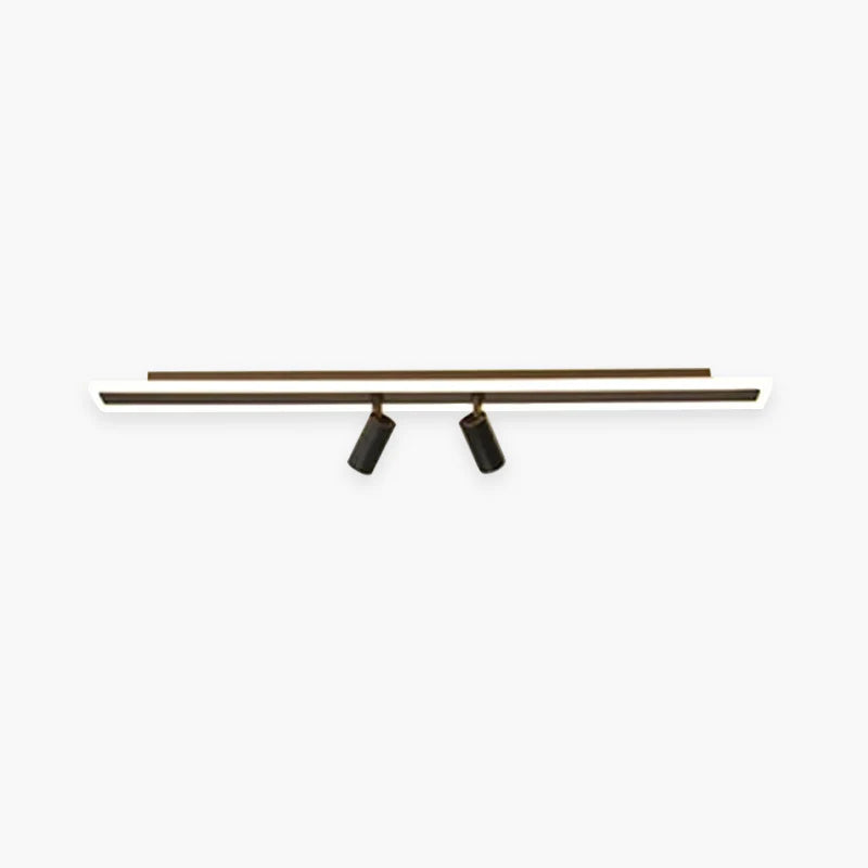 Aim Minimalist Double-linear Ceiling Light Spotlight, Black - Neutralighting