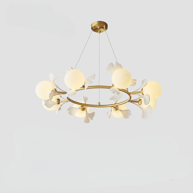 Olivia Luxury Minimalist Chandelier Creative Leaf Glass Living Room - Neutralighting