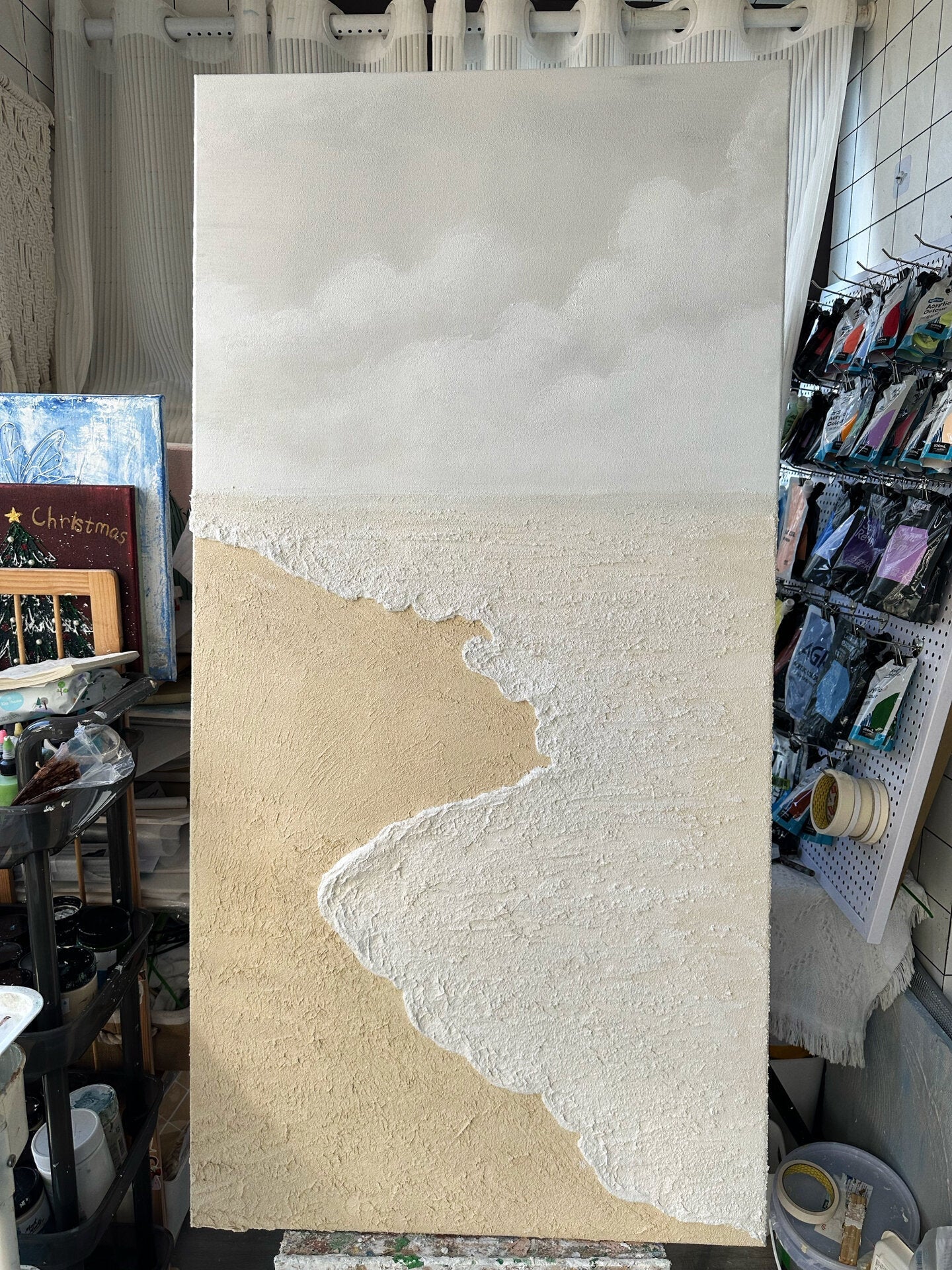 Plaster Art Texture Painting #SG253 - Neutralighting