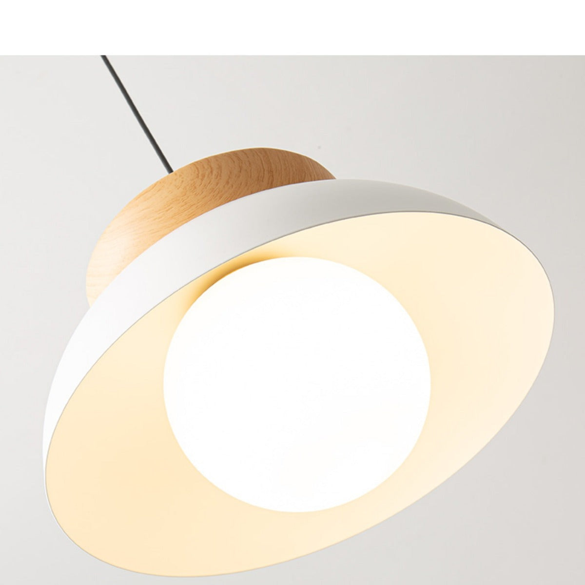 Muto Nordic Pendant Light/Flush Mount Ceiling Light Wood/Metal Black Kitchen Balcony - Neutralighting