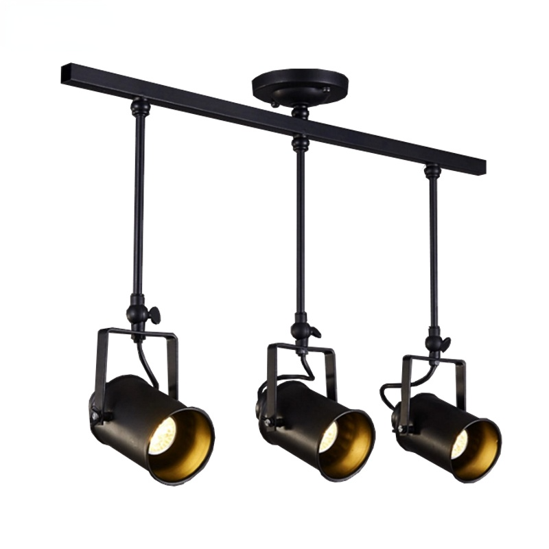Silva Vintage Adjustable Semi-Flush Mount Ceiling Light, Black - Neutralighting