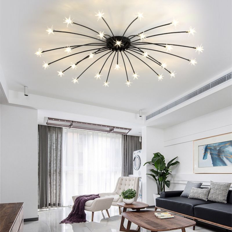 Arisha Art Deco Starry Flush Mount Ceiling Light - Neutralighting