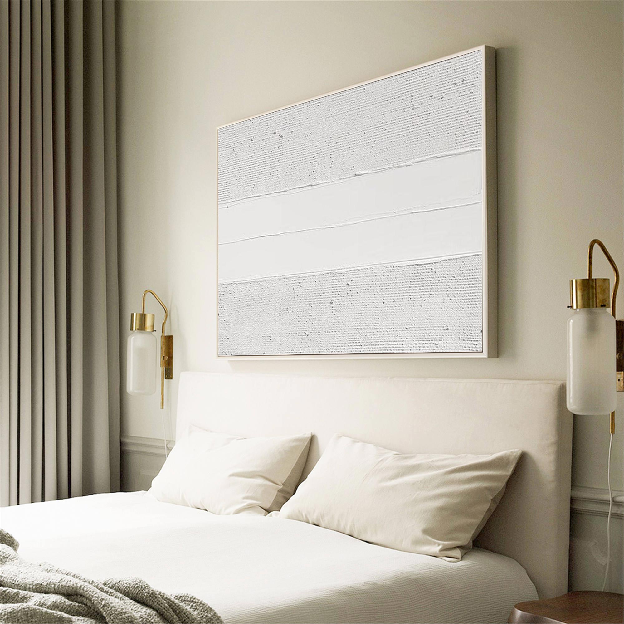Luxury White Abstract Painting ABAH40 - Neutralighting