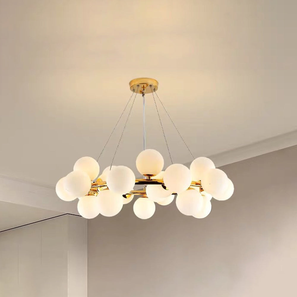 Valentina Bass Glass Bubble Golden Chandelier - Neutralighting