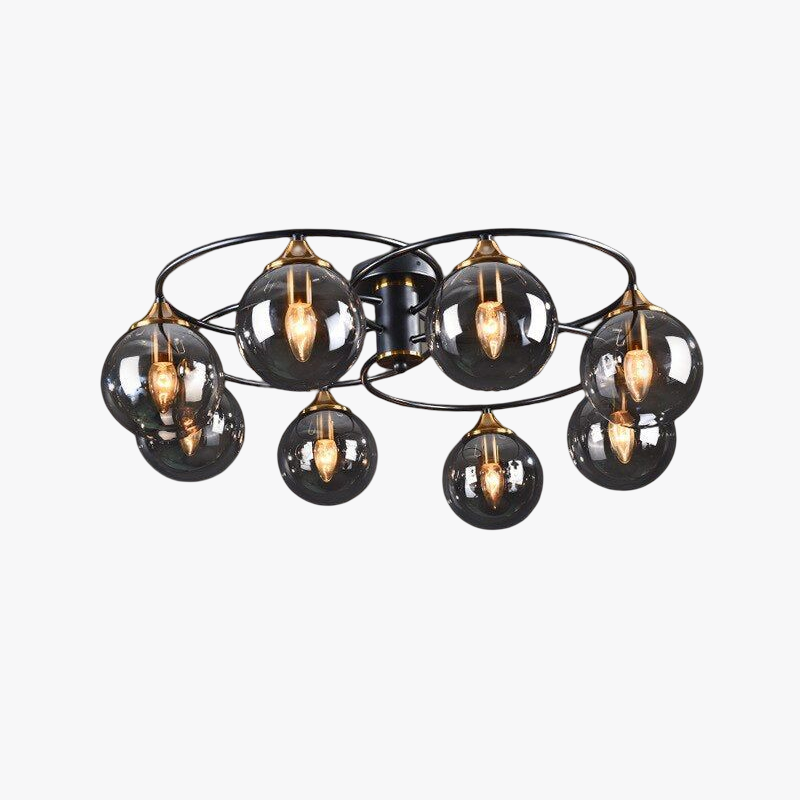 Valentina Nordic Bubble Glass Ceiling Light, Gray/Amber - Neutralighting