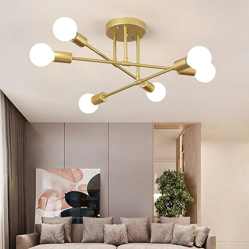 Lindsy Modern Flush Mount Ceiling Light, Gold & Black - Neutralighting