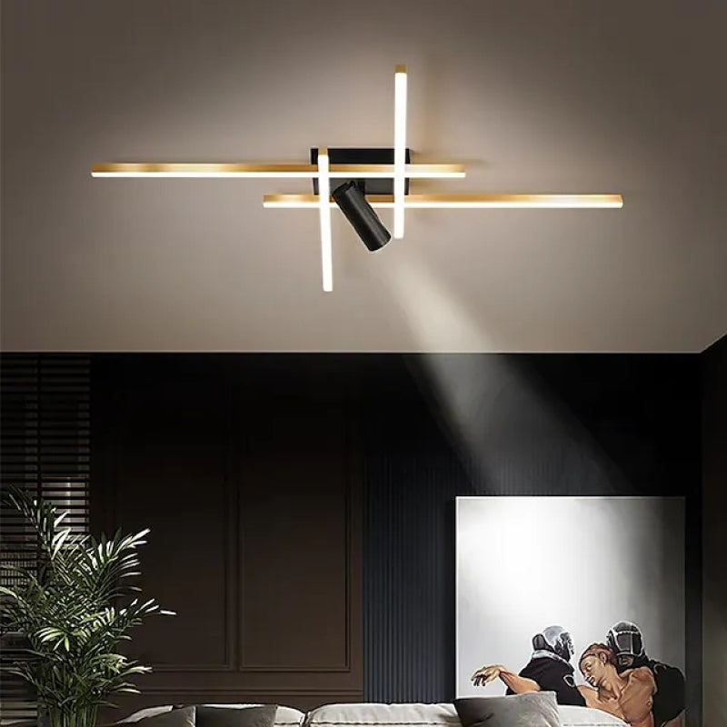 Arisha Metal Geometric Shape Dimmable LED Ceiling Light With Spot Light - Neutralighting