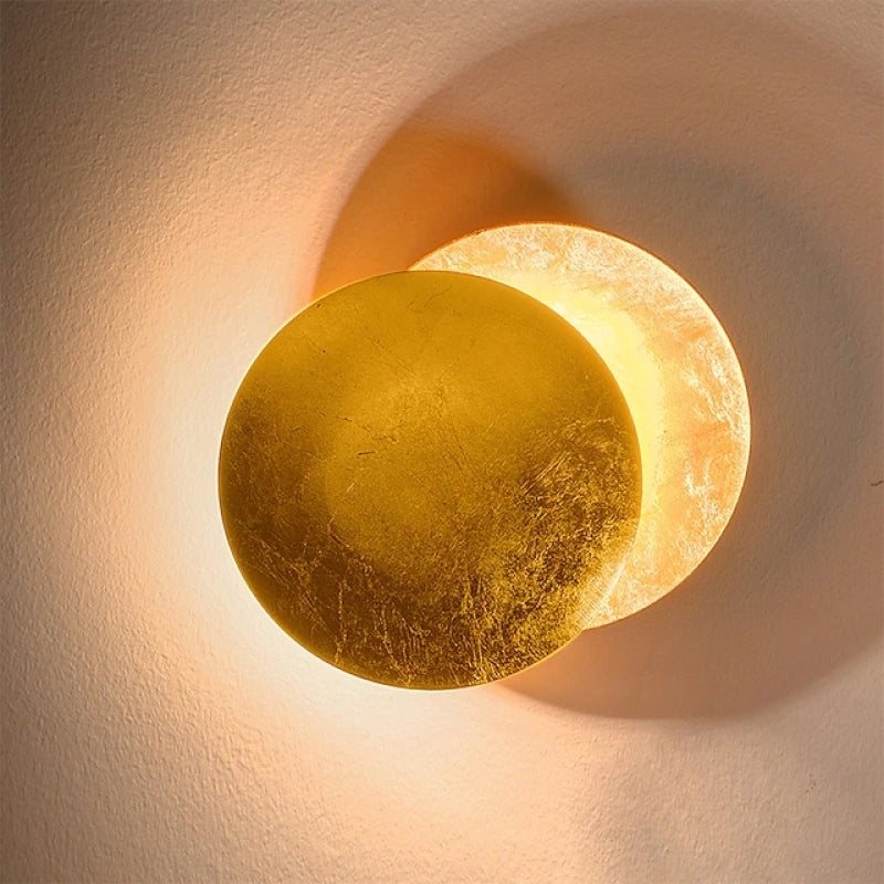 Arisha Modern Minimalist Round Moon Eclipse Wall Lamp - Neutralighting