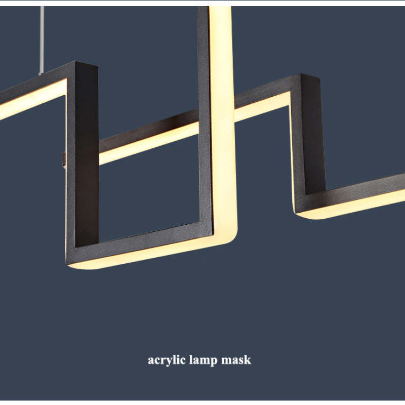 Arisha Designer Linear Metal Pendant Light, Black/Gold - Neutralighting