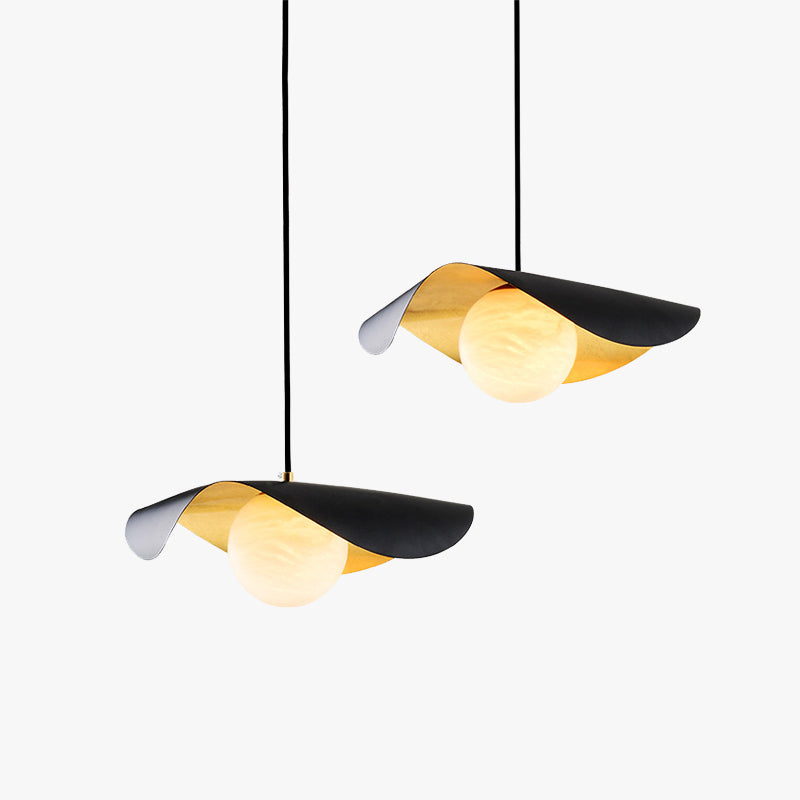 Arisha Modern Nordic Minimalist Metal/Marble Pendant Light, Black - Neutralighting