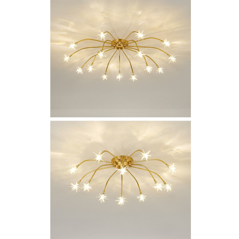 Arisha Art Deco Starry Flush Mount Ceiling Light - Neutralighting