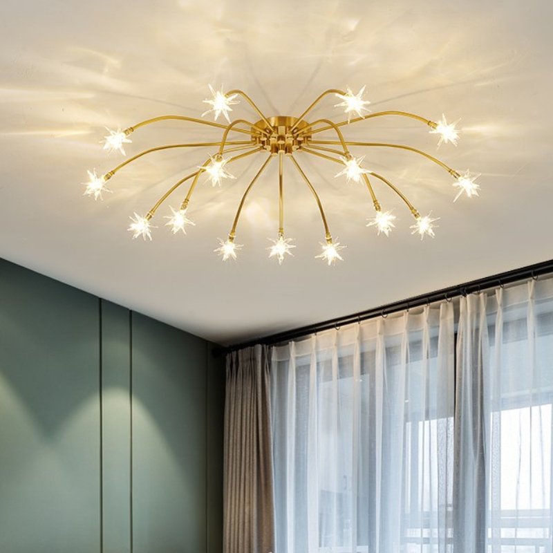 Arisha Art Deco Starry Flush Mount Ceiling Light - Neutralighting
