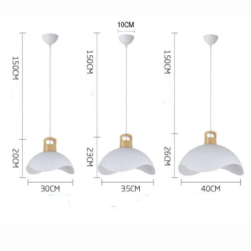 Valentina Colorful Shade Single Pendant Lights, Wood & Metal - Neutralighting