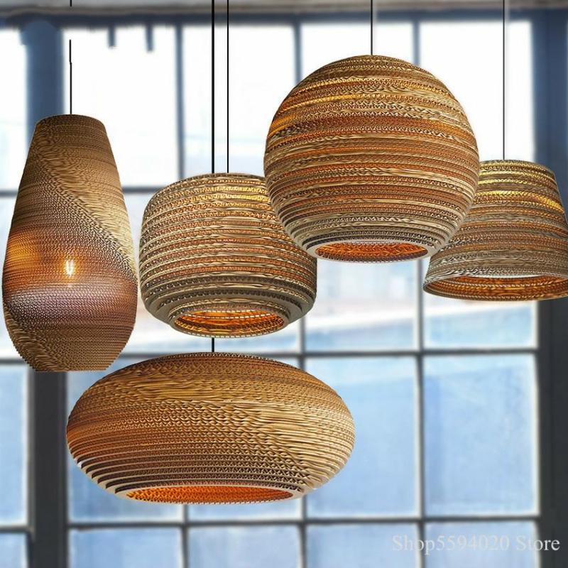 Muto Pastoral Silkworm Rustic Paper Pendant Light - Neutralighting