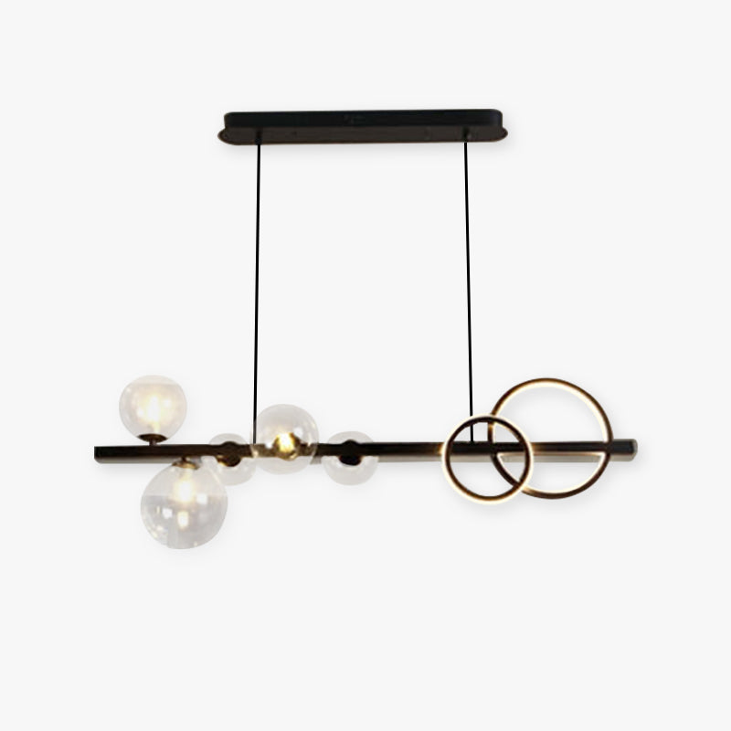 Arisha Pendant Light Bubble Circle Modern Black/Gold, Bedroom - Neutralighting