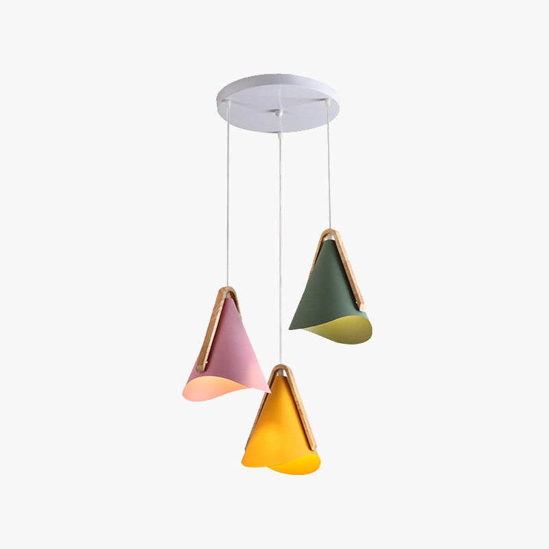 Valentina Modern Cone Pendant Light, Wood/Metal - Neutralighting